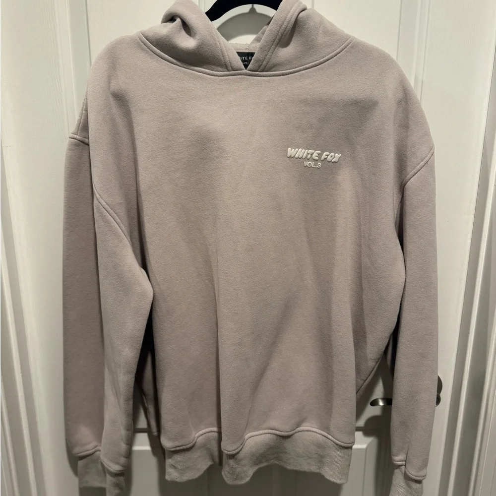 White Fox Hoodie Light Gray Size L/XL - Picture 1 of 14